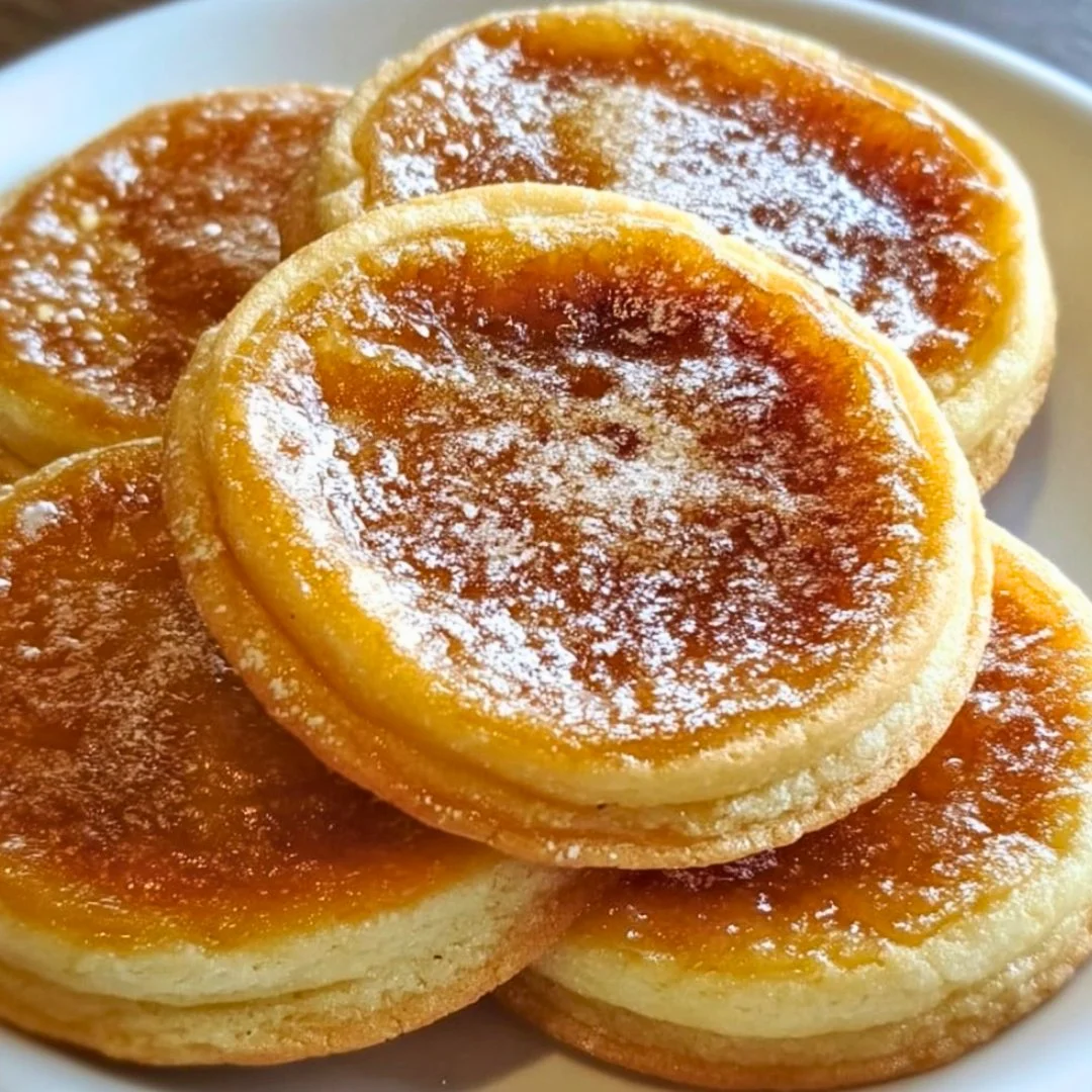 Delicious Crème Brûlée Cookies with caramelized sugar topping