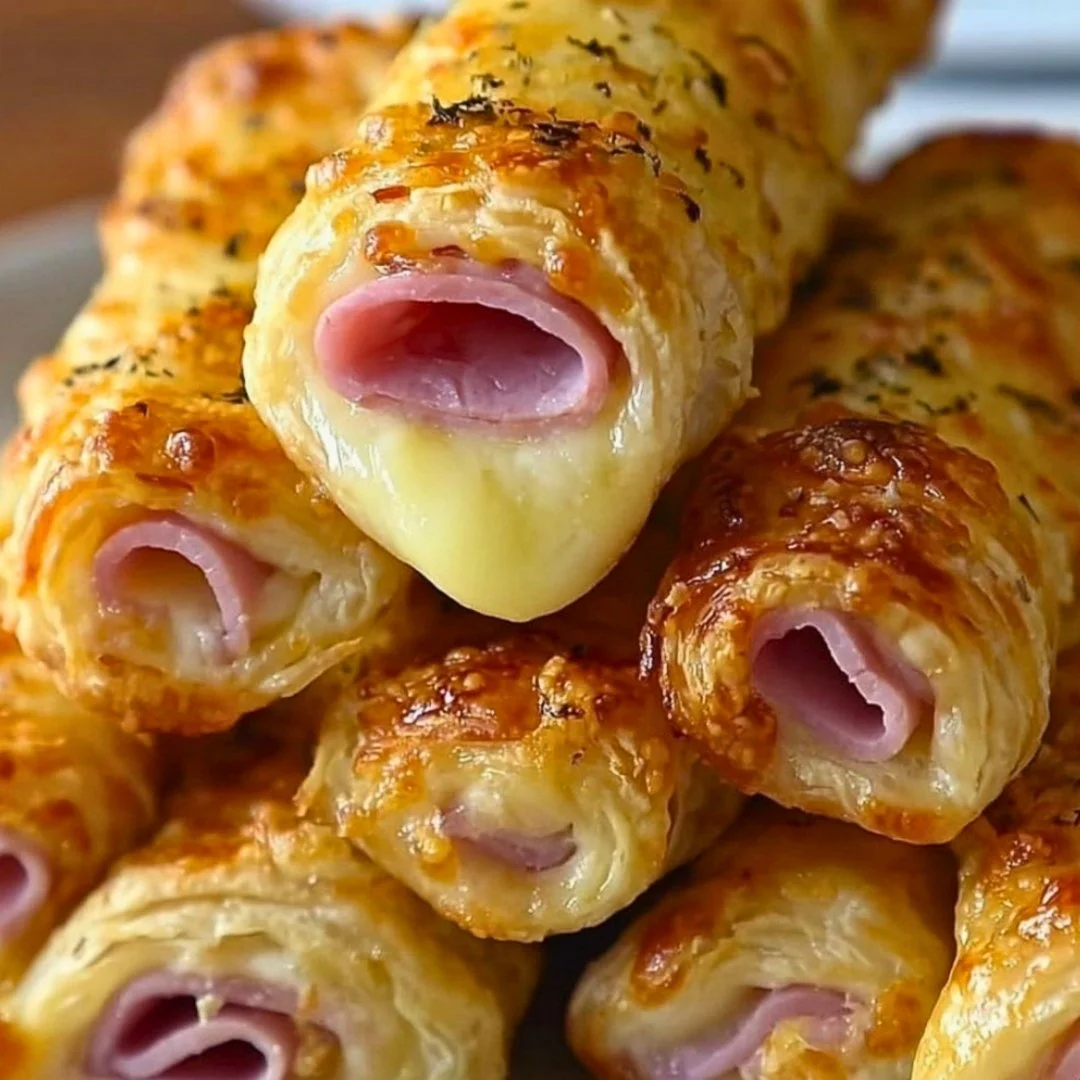 Ham and Cheese Sticks served on a plate for a tasty snack