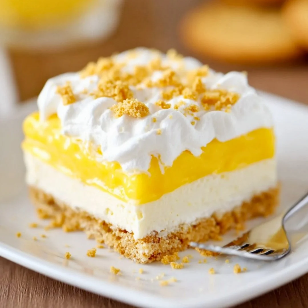 Delicious Oreo Lemon Dessert with creamy lemon filling and Oreo crust