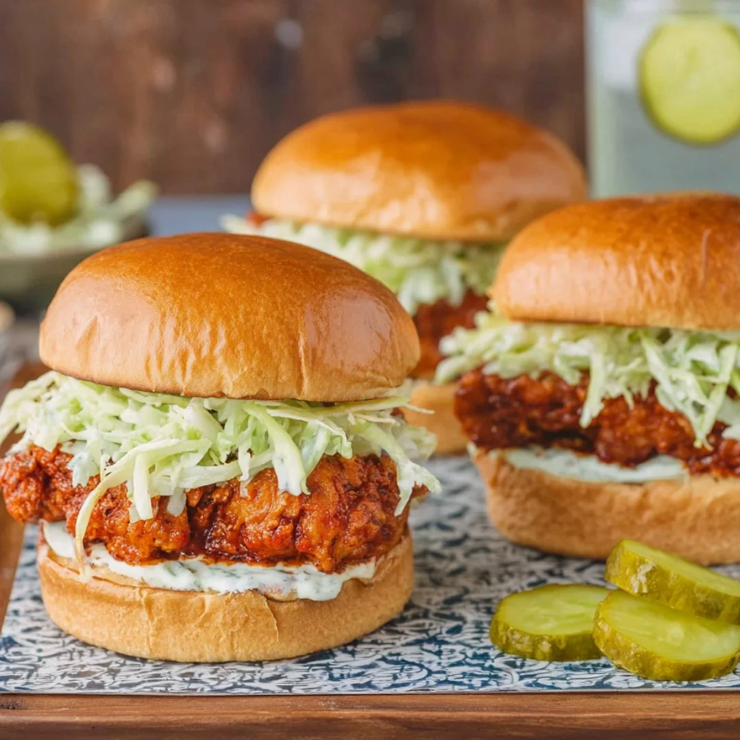 Delicious Crispy Chicken Burger with lettuce, tomato, and sauce